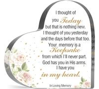 Placa acrílica conmemorativa de condolencias, regalos conmemorativos por la pérdida de un ser querido, pérdida del padre y madre, regalos de condolencias, decoración conmemorativa funeraria floral