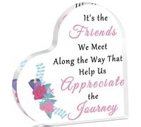 Placa acrílica de agradecimiento de la amistad, regalos de cumpleaños para mejores amigas, compañeras de trabajo, hermanas, mejores amigas, regalo de amistad para mujeres, boda, Navidad, graduación