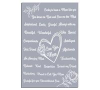 Placa acrílica de regalo para mamá, regalo de cumpleaños de hija e hijo, letrero acrílico suave para el día de la madre, día de San Valentín, Navidad