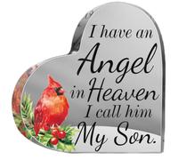 Placa acrílica decorativa para recuerdo de Navidad, regalo de duelo por la pérdida de un ser querido, decoración de condolencias, pérdida de mamá, papá, hijo, esposo en el cielo, letrero decorativo