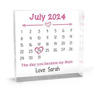 Placa acrílica personalizada con texto en inglés «Day You Became My Mum Gifts From Daughter Son»