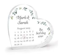 Placa acrílica personalizada para boda, aniversario, compromiso, fecha para él, letrero acrílico con fecha especial para novio, novia, primer aniversario, marido, esposa