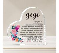 Placa acrílica única para cumpleaños de abuela, regalos Gigi para abuela de parte de nietos, regalos del día de la madre para Gigi de nieta, placa acrílica para escritorio en casa