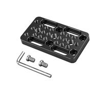 Placa adaptadora de cámara multifunción con agujeros de tornillo de 1/4 pulgadas y 3/8 pulgadas y diseño antideslizante para equipo de fotografía, placa de cámara de aluminio
