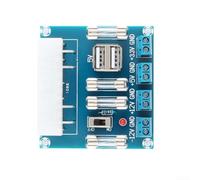 Placa adaptadora de corriente ATX HU-M28 Módulo de interfaz de PC de escritorio de 24 pines con puerto USB y cuatro salidas de grupo de voltaje (sin caja)