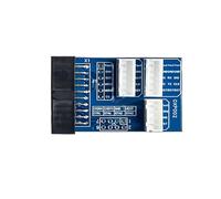 Placa adaptadora de entrenamiento integrada, placa PCB programadora fuera de línea para programación de laboratorio y práctica de depuración, diseño rectangular azul compacto programador sin conexión