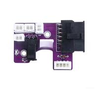 Placa adaptadora de extremo caliente extrusora de postquemador para actualización de impresora Voron 2.4 con monitoreo térmico y conectores de terminal (morado)