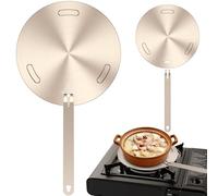 Placa adaptadora de inducción 16/20/24 cm de grosor 3,4 mm con mango extraíble, placa convertidora de placa de inducción, placa difusora de calor, placa adaptadora de inducción, placa adaptadora para