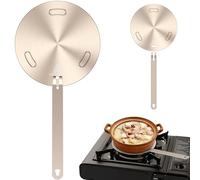 Placa adaptadora de inducción 16/20/24 cm de grosor 3,4 mm con mango extraíble, placa convertidora de placa de inducción, placa difusora de calor, placa adaptadora de inducción, placa adaptadora para