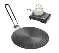 Placa adaptadora de inducción, placa de inducción de 24 cm, con mango aislante plegable, no cambia de color después de su uso, con rosca antideslizante, placa de inducción/relé de gas