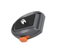 Placa adaptadora de trípode de bloqueo rápido, soporte desmontable de ABS con agarre seguro para cámaras réflex digitales, base de trípode de botón