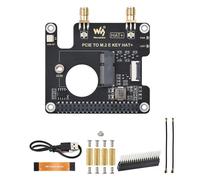 Placa adaptadora PCIe a M.2 E KEY HAT+ para expansión de 5 tarjetas de red compatible con USB/Bluetooth