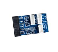 Placa adaptadora rectangular para programador, placa PCB fuera de línea para depuración de chips, programación de laboratorio y uso de configuración de laboratorio, formato azul de 48,6 x 30 mm