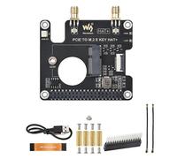 Placa adaptadora Waveshare PCIe a M.2 E KEY HAT+ compatible con Raspberry Pi 5, tarjeta de expansión