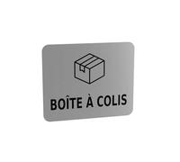 "Placa adhesiva para caja de paquetes: indicación de lugar seguro para entregas, depósito de paquetes o correo. Se acabaron los objetos perdidos". (plata)
