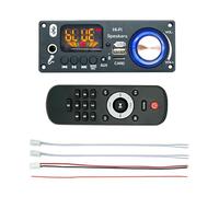 Placa amplificadora de 2 x 80 W, módulo MP3 con Pantalla Digital, Radio FM USB, Audio inalámbrico de 6 V-24 V, micrófono de Llamada Manos Libres para automóviles y Camiones