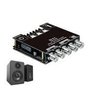Placa amplificadora de audio - Placa receptora de sonido inalámbrica de 2.1 canales para teatro, módulo estéreo 5.0 con salida de subwoofer y control de graves para el hogar y el estudio