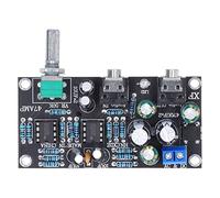 Placa amplificadora de Auriculares, módulo OP AMP de Doble Canal, Placa de Circuito de Amplificador de Audio 47 portátil con Fuente de alimentación única y Entrada CA/CC para proye