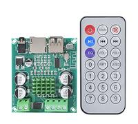 Placa amplificadora de Doble Canal con Bluetooth 5.0 y Control Remoto, Salida de Potencia de 50W + 50W, admite Entrada de Audio AUX, Tarjeta de Memoria y Disco USB, componentes de