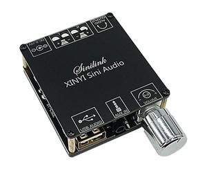 Placa amplificadora de potencia digital XY-C50L con Bluetooth 5.0 y entrada auxiliar, 2 altavoces de 50 W