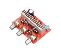 Placa Amplificadora de Potencia para Coche HA135 DC12V 50W con Perilla Plateada Galvanizada, Estéreo de Doble Canal, Ensamblada.
