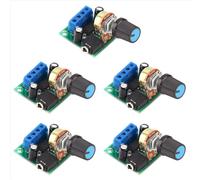 Placa amplificadora Super Mini LM386 (5 unidades), 3 V-12 V, 0,5 W-10 W, bajo consumo de energía, para sistemas de audio DIY.