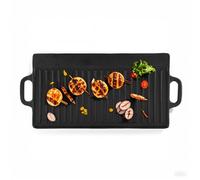 Placa antiadherente, placa de hierro fundido con lisa para estufa de gas, cocina de inducción, barbacoa al aire libre