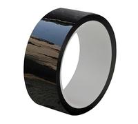 Placa antirayaduras Revestimiento Maletero Pegatinas de Vinilo de Fibra de Carbono para Coche, láminas de Vinilo para Envolver, Cinta Protectora antiarañazos(Glossy Black,5CM_1M)