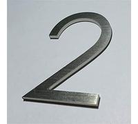 Placa Autoadhesiva 3D Casa NúMeros 6cm Acero Inoxidable Cepillado NúMero Adhesivo Puerta Metal Placas Letrero Digital BuzóN Calle Hotel Apartamento Interior Exterior (2)