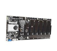 Placa Base 8 Ranuras Gpu para Minería de CPU Modelo T37 | Ddr3 Sodimm, Interfaz Vga Integrada, Pcb Negro, 4 USB 2.0 y Conexión Serial Ata 3.0