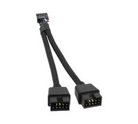 Placa Base 9 Pines Splitter De Encabezado USB - Divisor De Encabezado USB De La Placa base, Fuerte Estabilidad De Suministros | Cable De Extensión USB 2.0 9 Pin Para Casas, Oficinas, Eco