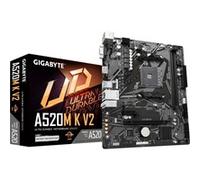 GIGABYTE Placa base A520M K V2 - Compatible con CPUs AMD Ryzen serie 5000 AM4, hasta 5100MHz DDR4 (OC), PCIe Gen3 x4 M.2, LAN GbE, USB 3.2 Gen 1