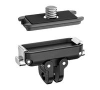 Placa base antideslizante segura de liberación rápida con rosca universal de 1/4 para cámaras de acción, accesorios de montaje DSLR, adaptador de cubierta superior para cámaras de acción