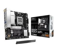 ASRock B850M Rock WiFi Socket AM5 Micro-ATX Motherboard, Compatible con AMD Ryzen Serie 9000/8000/7000, DDR5 8200+ (OC), PCIe 5.0, WiFi 6E, 2.5G LAN B850