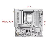 Placa Base AsRock B860M Challenger WiFi White Intel B860 LGA 1851 DDR5 Micro ATX Wi-Fi 7