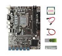 Placa base B250C BTC Miner + CPU G3900 + unidad USB 64G + deflector + cable SATA + cable de interruptor 12 USB 3.0 DDR4 LGA1151 para ETH