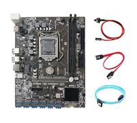 Placa base B250C+Cable de puerto serie SATA3.0+Cable SATA+Cable de interruptor12 PCIE a USB3.0 Ranura GPU LGA1151 DDR4 para BTC