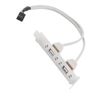Placa base de 2 puertos USB 2.0 Hubs Expansión Panel trasero Soporte de cabecera USB Hub Conector Cable Adaptador