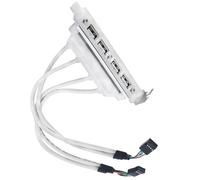 Placa base de 4 puertos USB 2.0 Hubs Expansión Panel trasero Soporte de cabecera USB Hub Conector Cable Adaptador