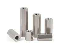 Placa base de acero inoxidable M2 .5 M3M4M5 M6 304, separador PCB, pilares de columna hexagonales, espaciador de tornillos, espaciador de pernos, 2-60 Uds.(45mm (5pcs),M3)