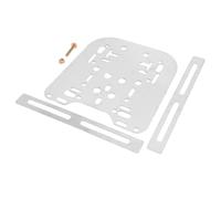Placa Base de Acero Inoxidable para Maleta Trasera de Motocicleta | Soporte Estable, Instalación Sencilla, Protección Reforzada, Color Plata, para Patinetes Eléctricos y Motos