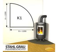 Placa Base De Chimenea Protector De Chispas Placa De Acero Gris - K1