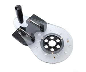 Placa base de enrutador compensada con guía de valla reversible, 0-5 pulgadas para enrutamiento de bordes para carpintería, incluye pasador de centrado y buje de 1-3/16, acrílico de 300 x 177 mm