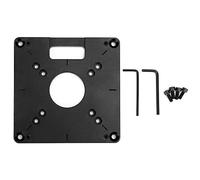 Placa base de enrutador de aleación de aluminio para carpintería, con tornillo nivelador y plantilla de precisión para eliminación de adhesivo, compatible con Dongcheng, AOBEN y BODA