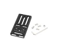Placa Base de Extensión Multiusos para Montaje Tipo Queso con Roscas Antitorsión de 1/4 de Pulgada-20 y 3/8 de Pulgada-16 para Jaula de Cámara DSLR