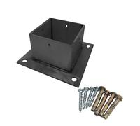 Placa base de poste de acero para pérgola y cenador, soporte de poste de valla atornillada, cubiertas de brida de soporte de hormigón para exteriores