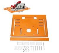 Placa base de sierra circular, guía de sierra circular de corte de 28 x 20 cm, mini bancos de carpintería adecuados, enrutador, placa abatible, recorte multifuncional