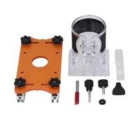 Placa Base del enrutador de aleación de Aluminio de Klanata con Soporte de Ranura, Cubierta Transparente y Cortador de fresado, 3 fijación para Plantilla de enrutador, Tablero de