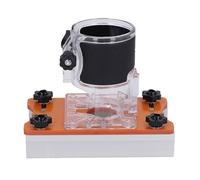 Placa Base del Enrutador, Plantilla de Enrutador de Ritmo de Jugo con Tablero de Ranura, Cubierta Transparente, Cortador de Fresador, 3 Accesorios de Fijación, Engranaje, Caja de