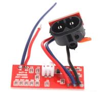 Placa base eléctrica de montaje de accesorios para el cabello para modelos WAHL 8591, 8504, 8148 | Placa PCB de repuesto con enchufe de carga | Construcción de plástico rojo y metal